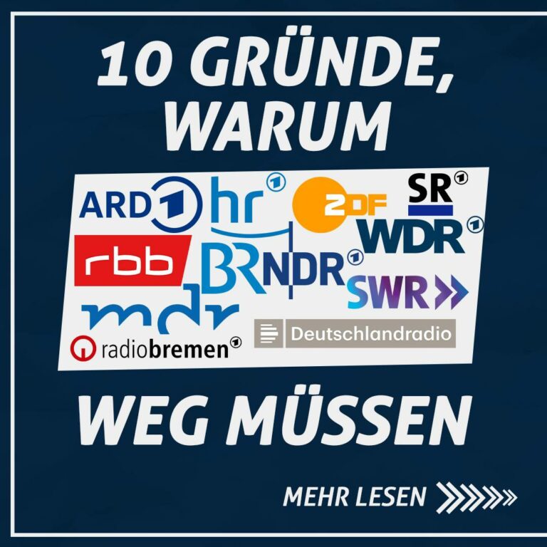 Read more about the article 10 Gründe, warum ARD, ZDF und Co. wegmüssen (Teil 1)